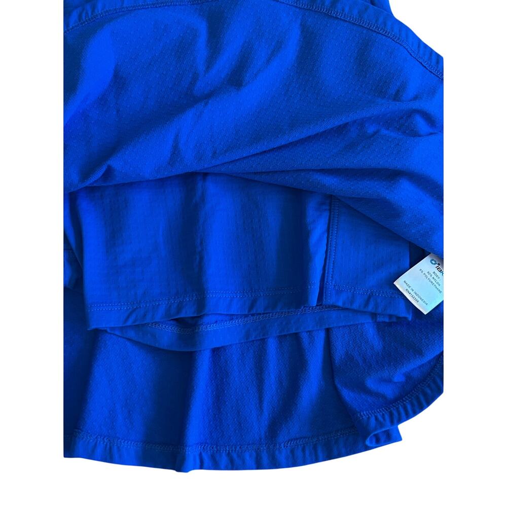IBKUL Flounce Tennis Skirt Skort Royal Blue UPF 50+ Size Large - Picture 3 of 9